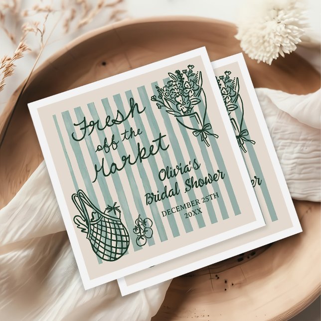 Färsk av bryggskugga från marknaden pappersservett (Skapare uppladdad)