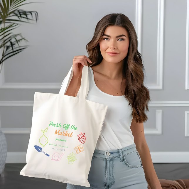 Färsk av bryggskugga från marknaden tygkasse (Skapare uppladdad)