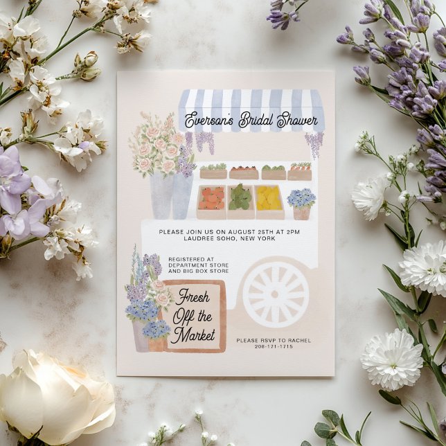 Färsk av marknadsaktören Inbjudningskort för möhip (Skapare uppladdad)