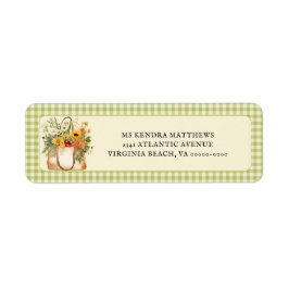 Färsk av marknadsjordbrukarnas returadressetikett returadress etikett