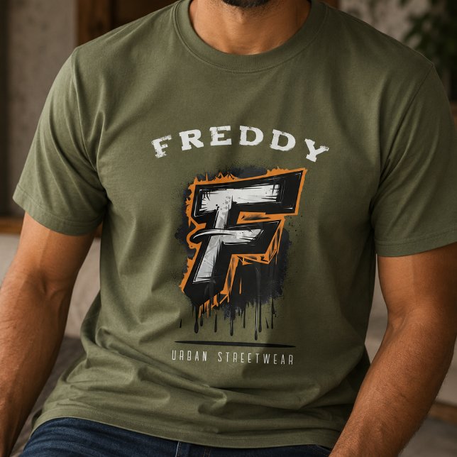 Färsk av väggen: "F", "Bold Graffiti Monogram" T Shirt (Skapare uppladdad)