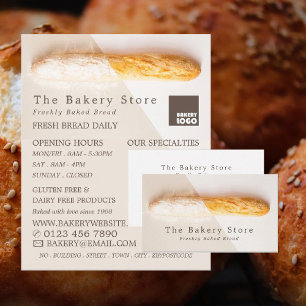 Färsk baguette, Trendig Bakery Store Reklamblad