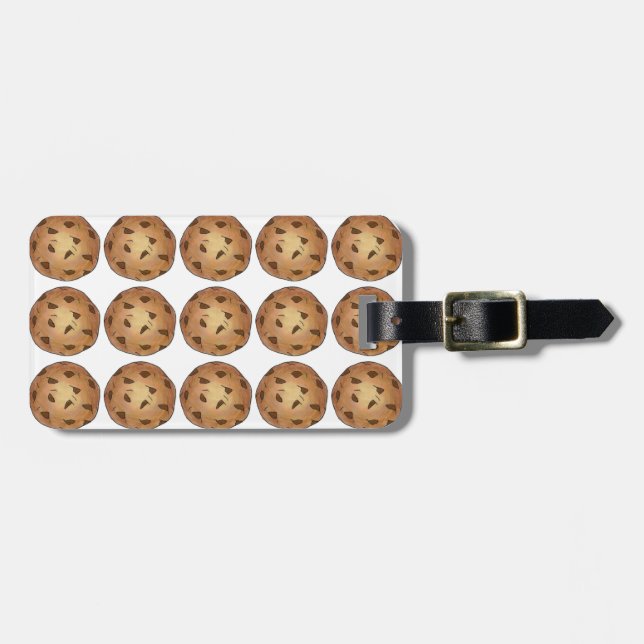 Färsk bakad choklad Chip Cookie Dessert Foodie Bagagebricka (Horisontell Framsida)
