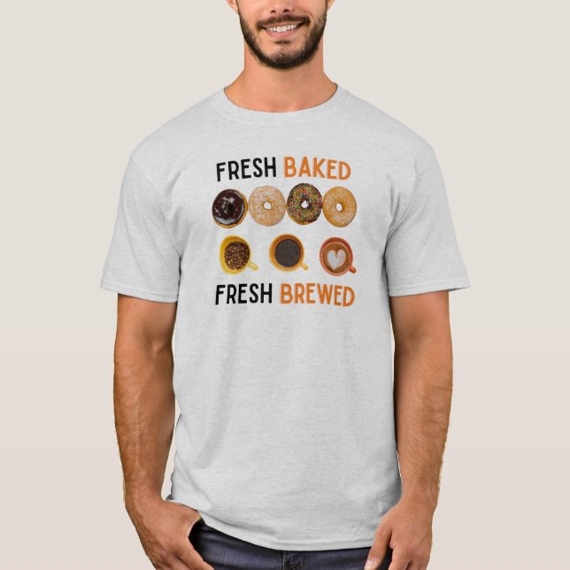 Färsk bakad, färska, bröst- och kaffeodlingar t shirt (Framsida)