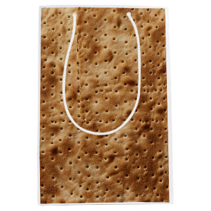 Färsk bakad Matzah-makrofoto i struktur