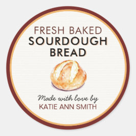 Färsk Bakad Sourdough Bröd Etikett | Baka Sticker