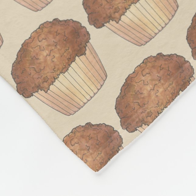 Färsk bakad Streusel Crumb Muffin Bake Sale Foodie Fleecefilt (Hörn)