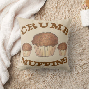 Färsk bakad Streusel Crumb Muffin Bakery Foodie Kudde
