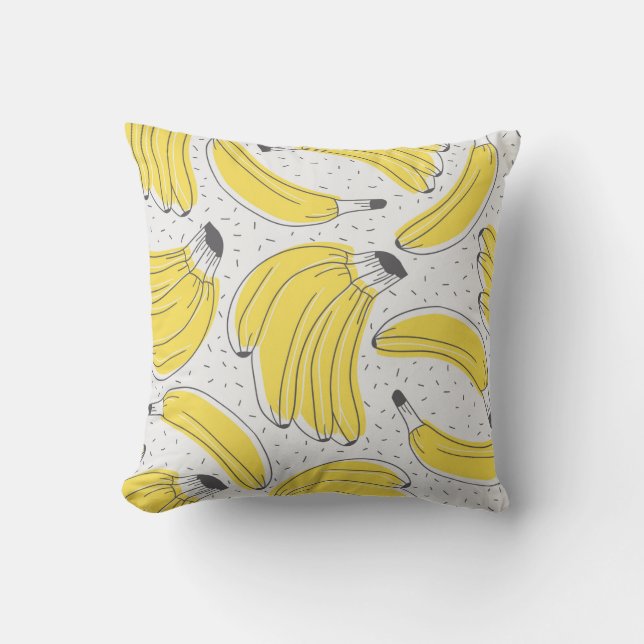 Färsk bakgrund för bananer hand plockade. Doodle w Kudde (Framsida)