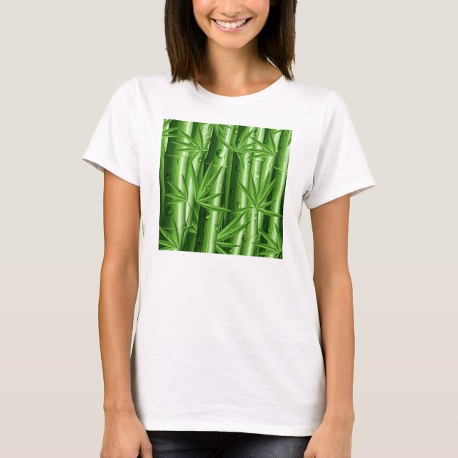 Färsk bamboo med nyans T-Shirt (Framsida)