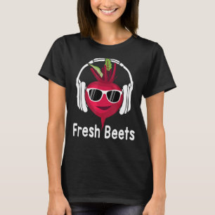 Färsk Beets Coola Beet Headphone Music Beat Pun T Shirt