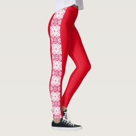 "Färsk Ben" Sidbenet Mönster Leggings 4