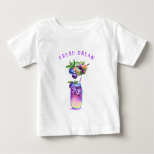 Färsk blåbär Drink Baby T-Shirt - Anpassningsbar T