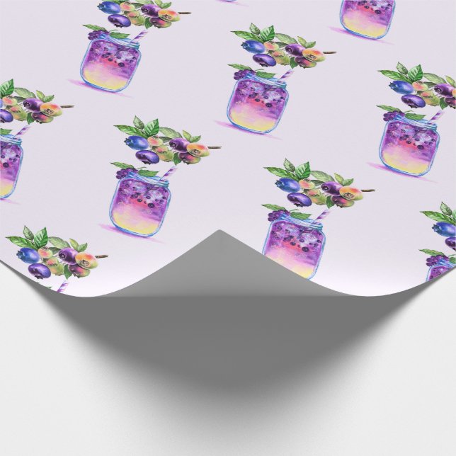Färsk blåbär, Papper insvällning Presentpapper (Hörn)