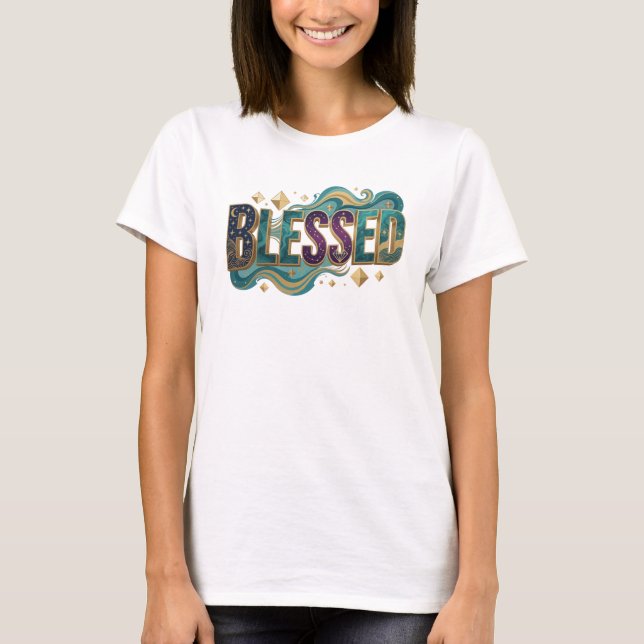 Färsk BLESSAD 2D konstnärlig uttryck T Shirt (Framsida)