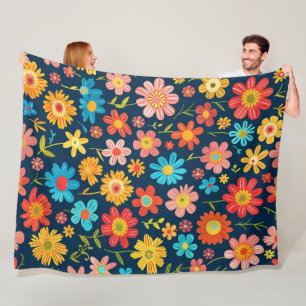 Färsk Blommar, energisnål, 60 x 80-bitars, blanket Fleecefilt