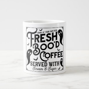 Färsk Boo'd Coffee serverad med Skräm & Sugar Jumbo Mugg