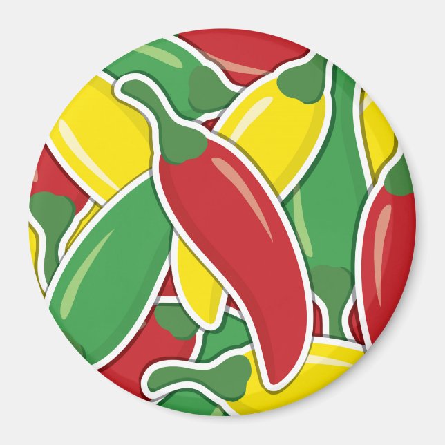 Färsk chilipeppar av funky magnet (Framsidan)