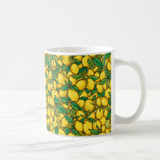 Färsk Citron Citrusmönster Kaffemugg