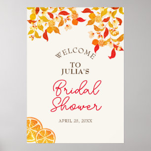 Färsk Citronig Kärlek Citrus Växtlighet Bröllop Poster