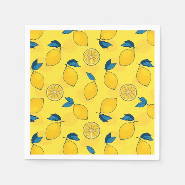 Färsk Citrus Citron  Pappersservett (Framsidan)