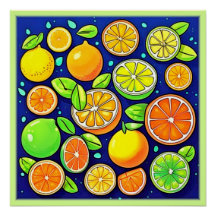 Färsk Citrus Skivmönster