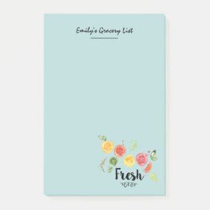 Färsk - Citrusfrukter i vattenfärg Post-it Block