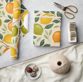 Färsk citrusodling botanisk presentpapper