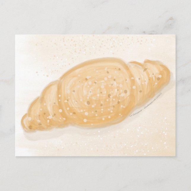 Färsk croissant vykort (Framsida)