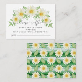 Färsk Daisy Baby Shower Blöja Lotteri Biljett Tilläggskort