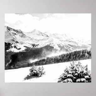 Färsk damm från Snö // svart / vitt Poster