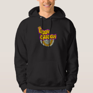 Färsk drottning Melanin Mamma Chef Women Black Bus Hoodie