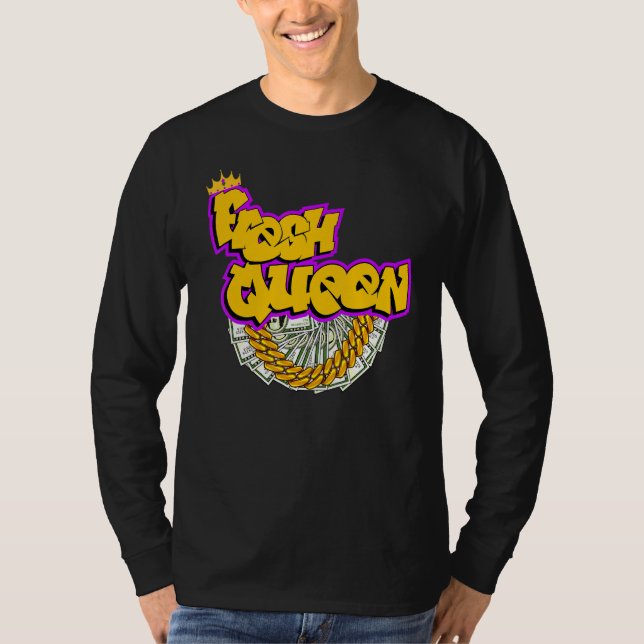 Färsk drottning Melanin Mamma Chef Women Black Bus T Shirt (Framsida)