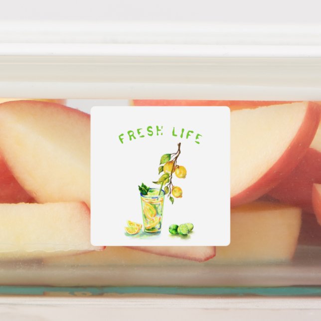 Färsk etikett för citrondragning - Anpassningsbar (Påsatt)