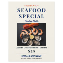 Färsk fångst marinblå restaurang special för skald