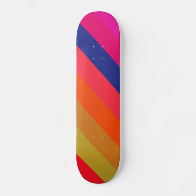 Färsk färgad Retro-Rand - Skateboard Bräda 21,5 Cm (Framsida)