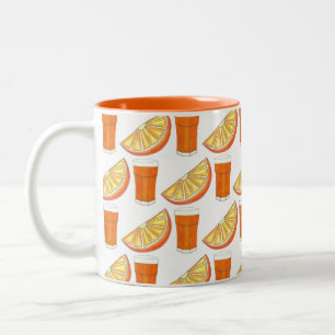 Färsk färsk sorterad EUT-Orange Citrus Fruit Slice Två-Tonad Mugg