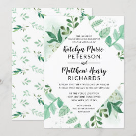 Färsk flytande botaniska vattenfärgen Diamond Bröl Inbjudningar