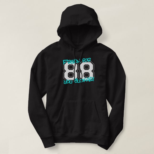 Färsk för -88 hoodie (Design framsida)