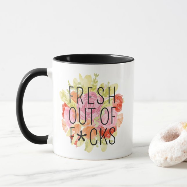 Färsk från F*Coffee eller Tea Mugg (Med munk)