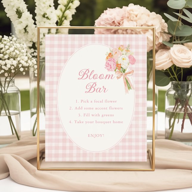 Färsk från marknaden Rosa bröllopsdusch Blomsterba Poster (Skapare uppladdad)