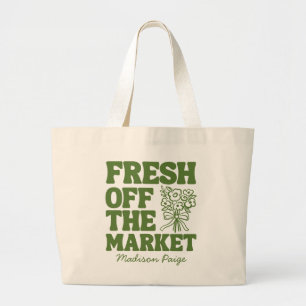 Färsk från marknaden Whimsical grön bröllopsdusch Jumbo Tygkasse