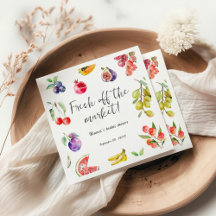 Färsk från marknadens frukter - bröllopsdusch
