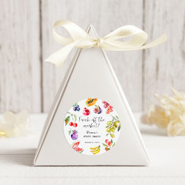 Färsk från marknadens frukter Bröllopsdusch-välkom Runt Klistermärke