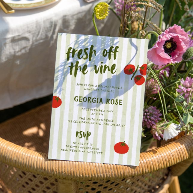 Färsk från Möhippan Tomato Hand plockade Inbjudningar (Skapare uppladdad)