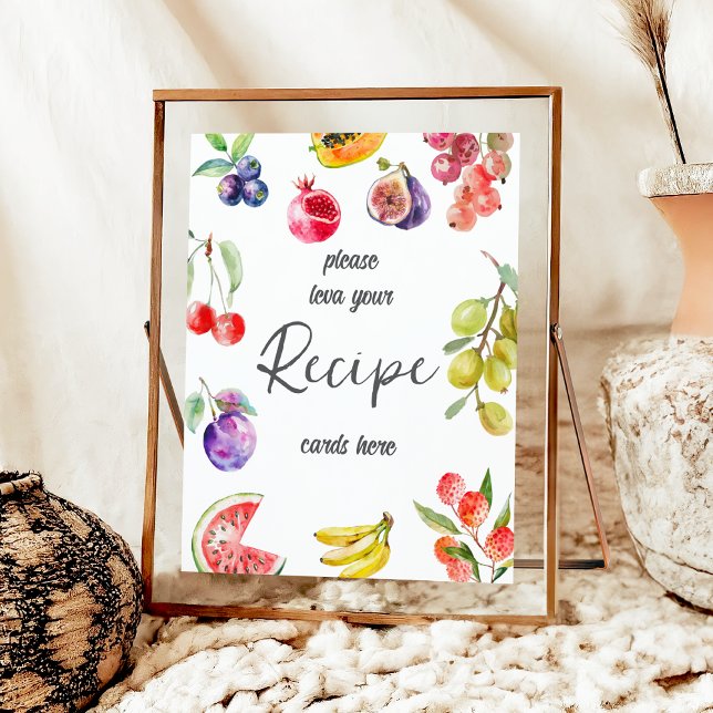 Färsk Frukt Bröllopsdusch Recept Poster (Skapare uppladdad)