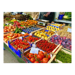 Färsk frukt och färska grönsaker på marknadsdagen  fototryck