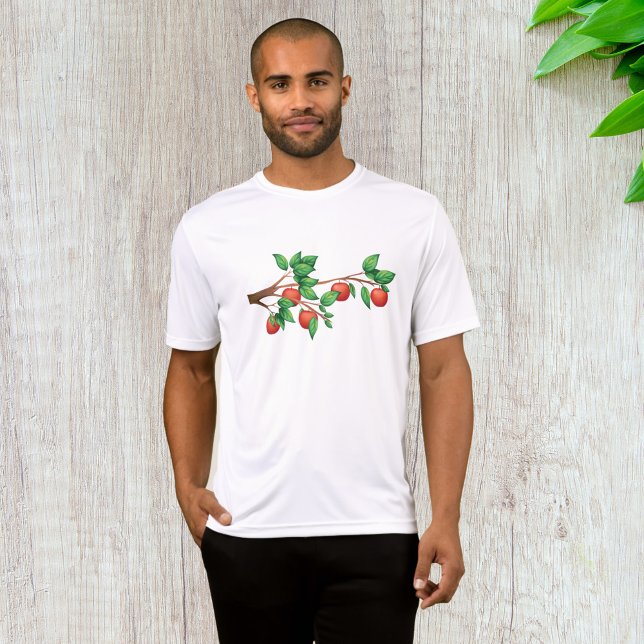 Färsk frukt och färska Löv av rödäpple Träd Gren o T Shirt (Skapare uppladdad)