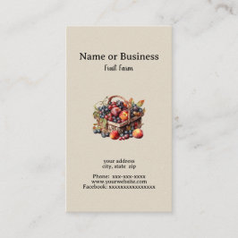 Färsk frukt visitkort