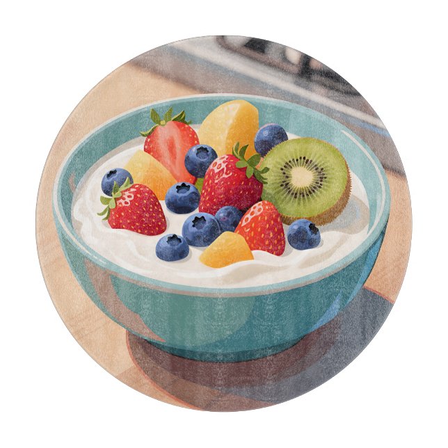 Färsk frukt yoghurt skål (Framsidan)